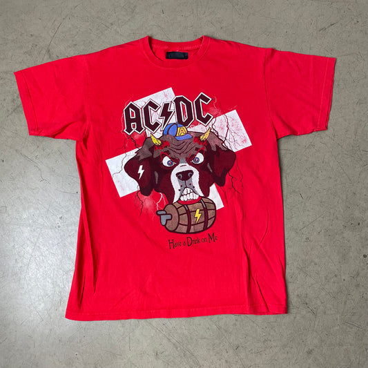 (M-L) Acdc Band Tour tshirt Zurich Switzerland 2015 rot
