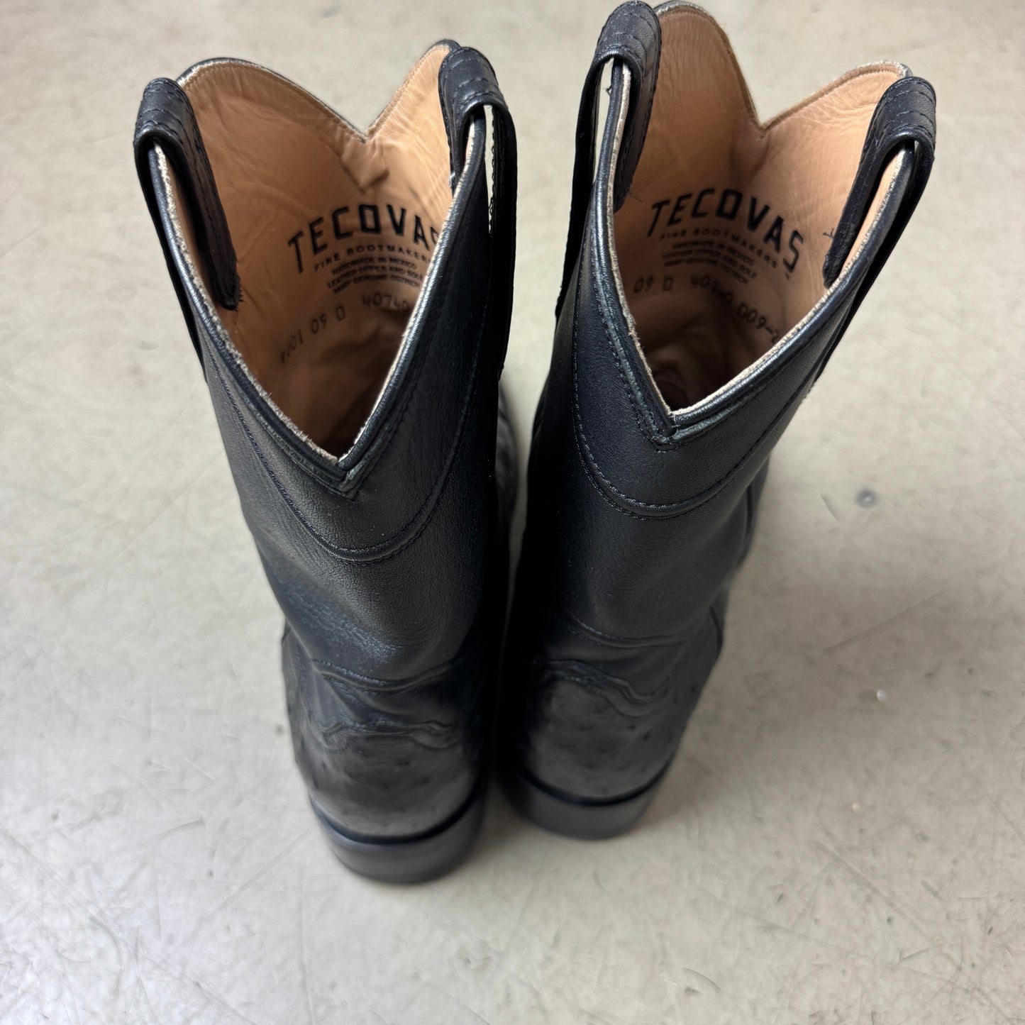 (42) Tecovas Leder Cowboy Boots schwarz Lederstiefel US9