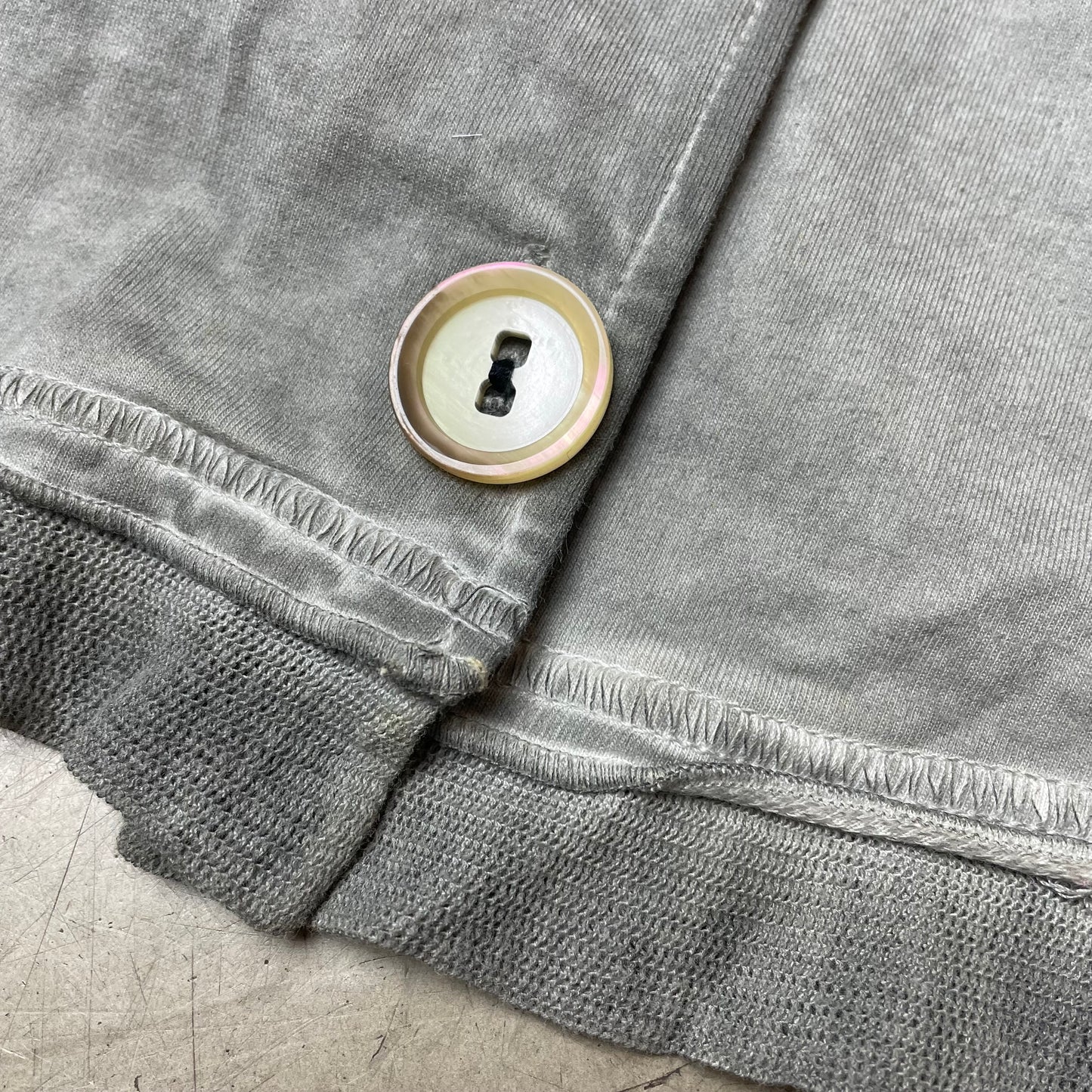 (XL) Bottega Cotton Cardigan Faded hellgrau