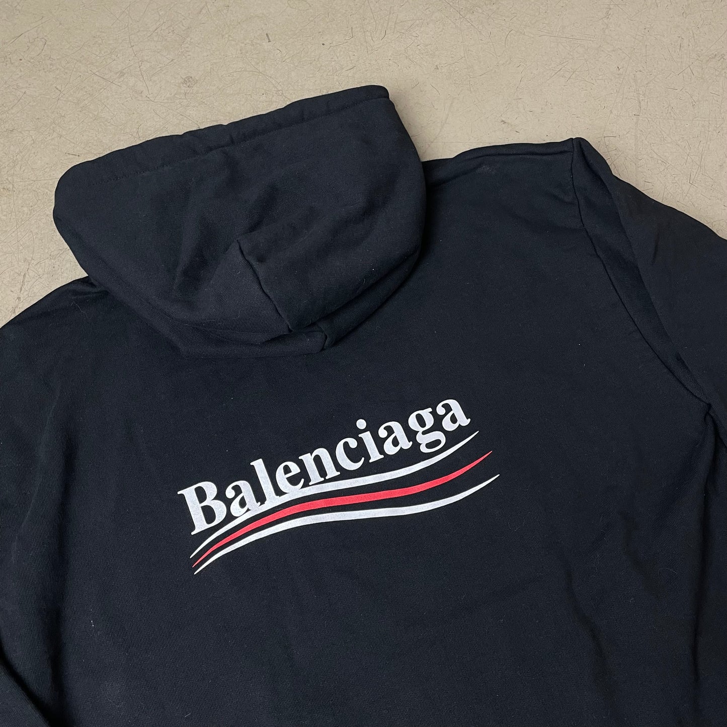 (XL) Balenciaga Big Logo Hoodie schwarz