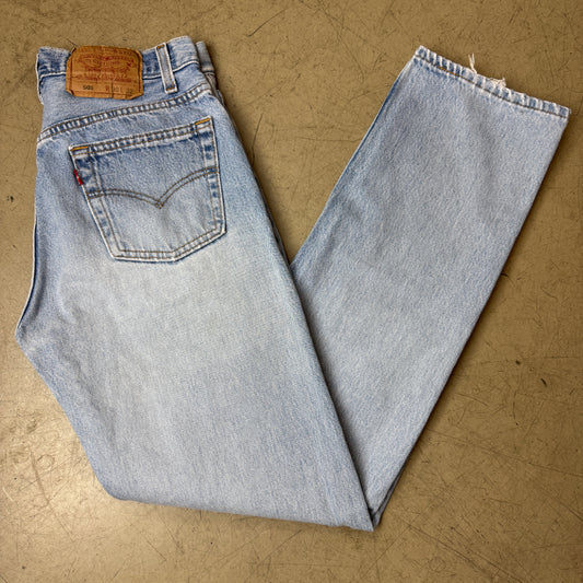 (S) 1990s Wmn Levi’s 501 Jeanshose Hellblau W30/L32