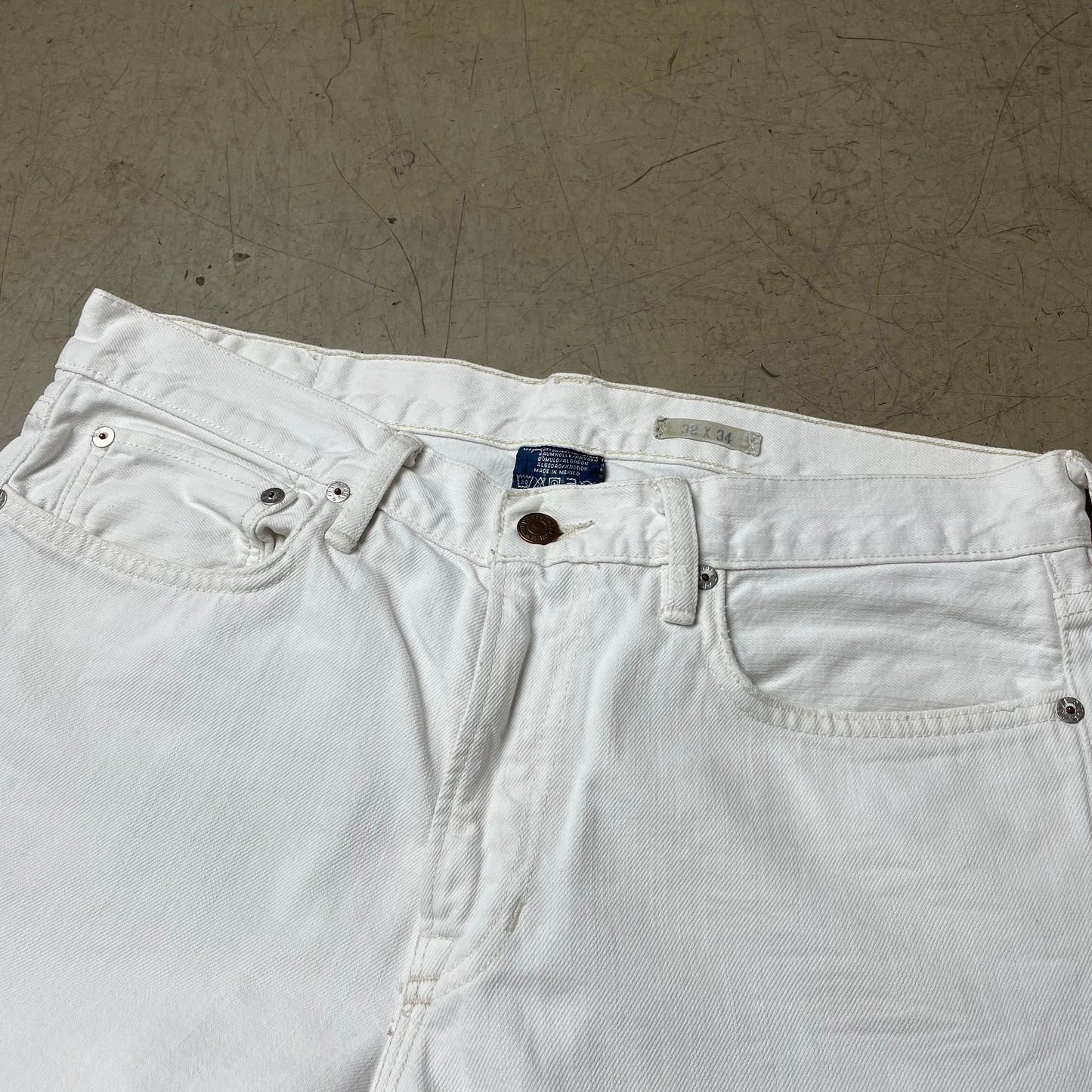 (L) Polo by Ralph Lauren Jeanshose Denim weiß W32/L34