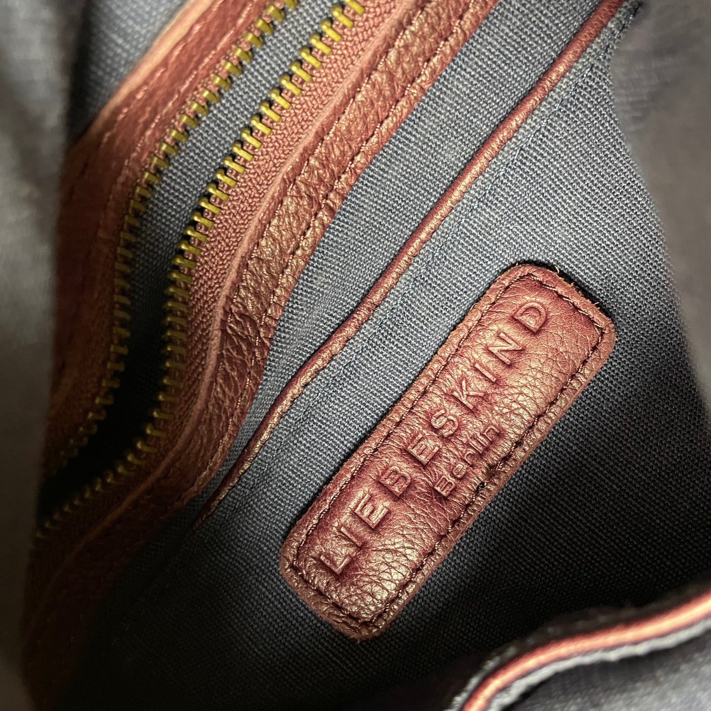 Liebeskind Berlin Leather Tote Bag Aubergine dunkel lila Ledertasche