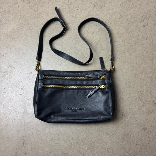 Liebeskind Berlin Leder Side Bag schwarz Double Zip