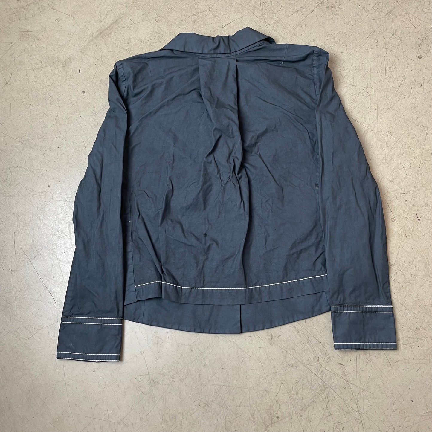 (S-M) Celine Blazer dünne Jacke schwarz Kontrastnähte WMN