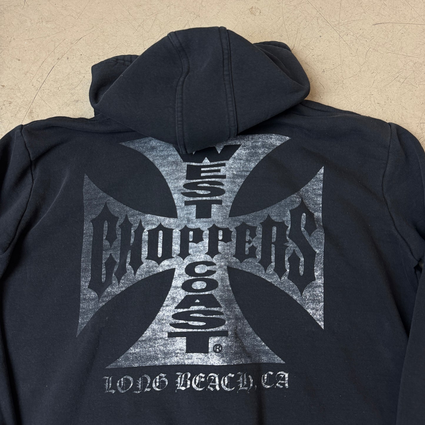 (XL) Rare 2000s Faded Choppers Zip Hoodie