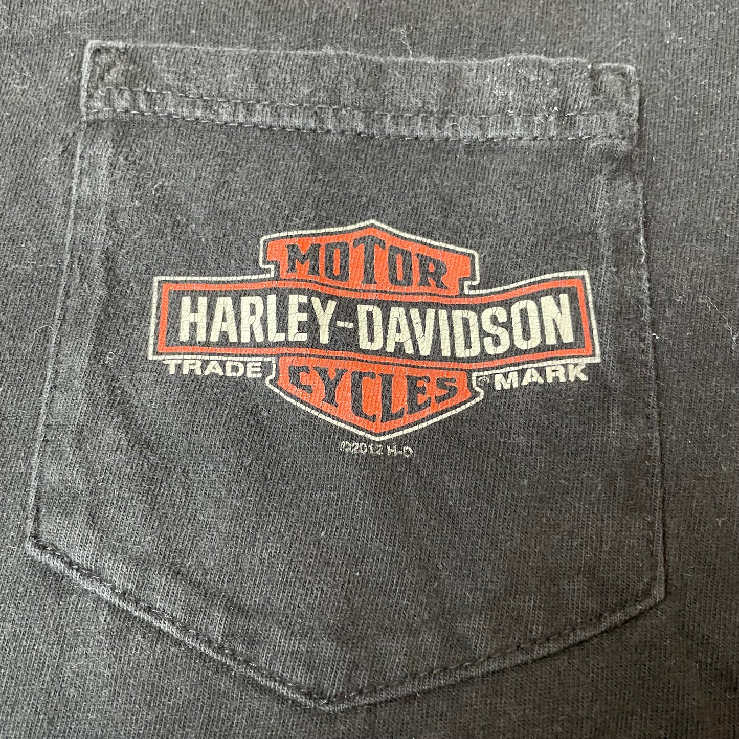 (L) 2012 Harley Davidson Longsleeve schwarz Eagle Flames Pocono