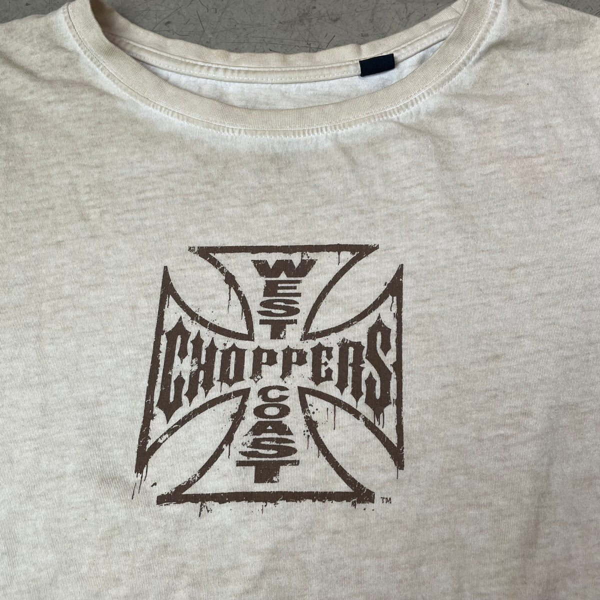 (L) Choppers Tshirt Biker beige Creme
