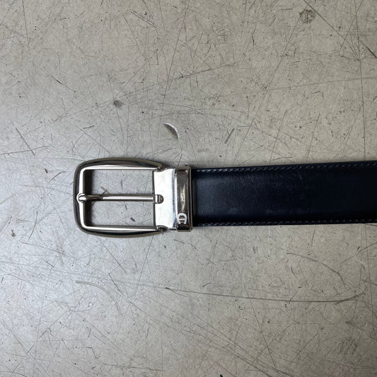 Aigner Wendebar Ledergürtel schwarz braun 100cm
