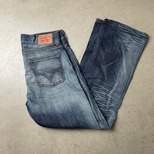 (L) Rare Faded Levi’s 512 Bootcut Jeanshose blau W34/L32