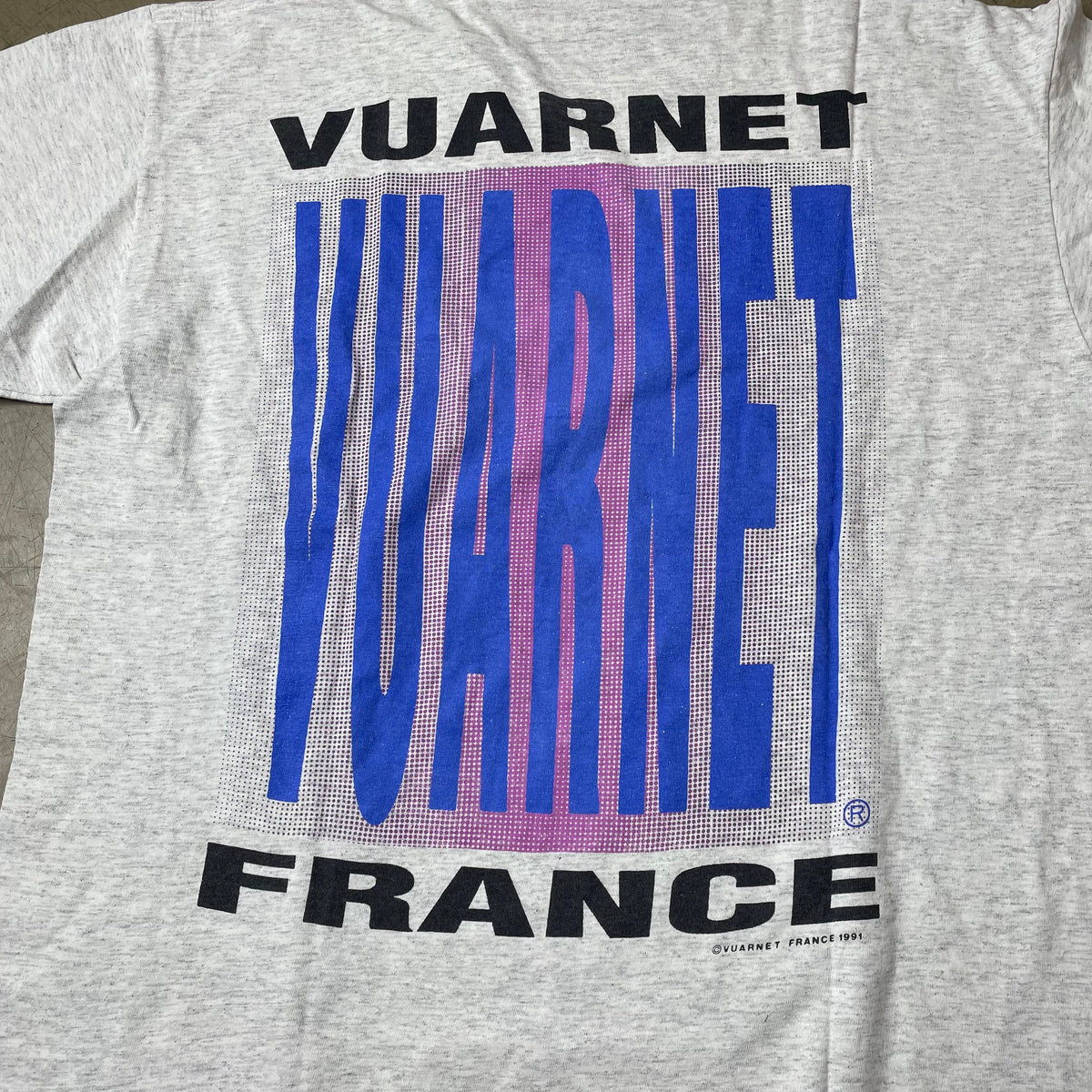 (XL) 1990s Vuarnet France Tshirt grau blau