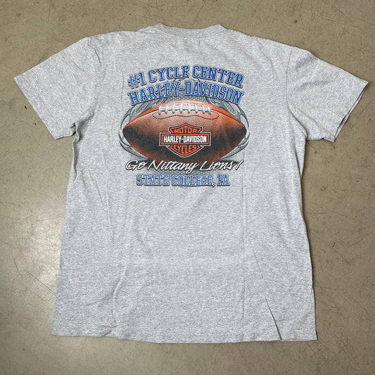 (L) Harley Davidson Tshirt grau Lions