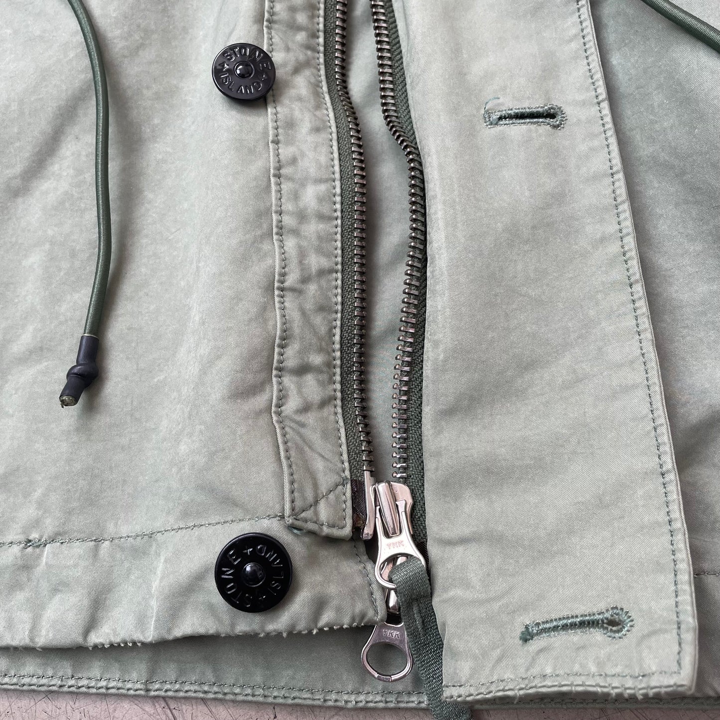 (M-L) Stone Island Parka Jacke grün oliv