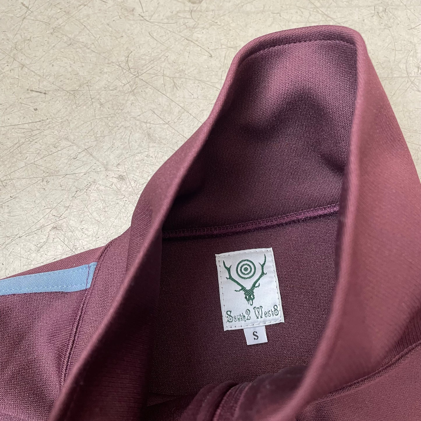 (S) South2 West8 Track Jacket dunkelbraun Burgunder blau