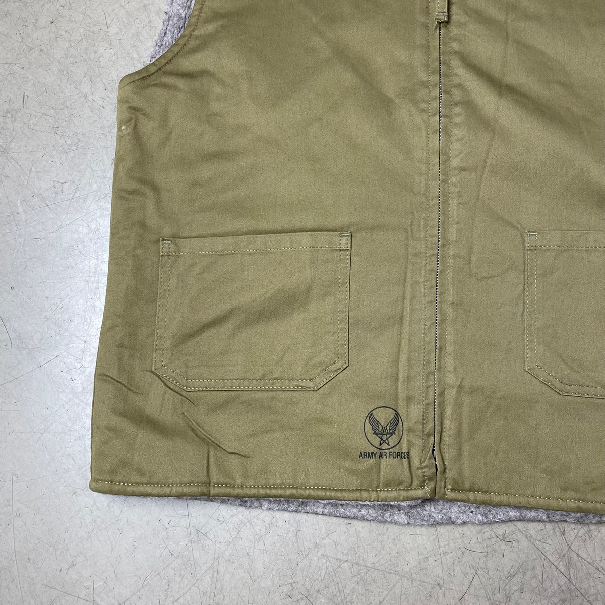 (XL) Pike Brothers Army Air Forces Weste Type C-2 khaki grün