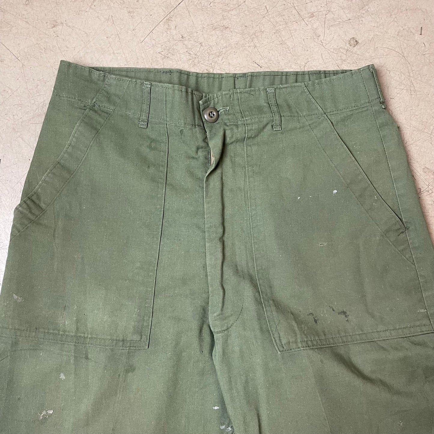 (L) US Army Front Pocket Utility Fatigue Pants olivgrün W34L33