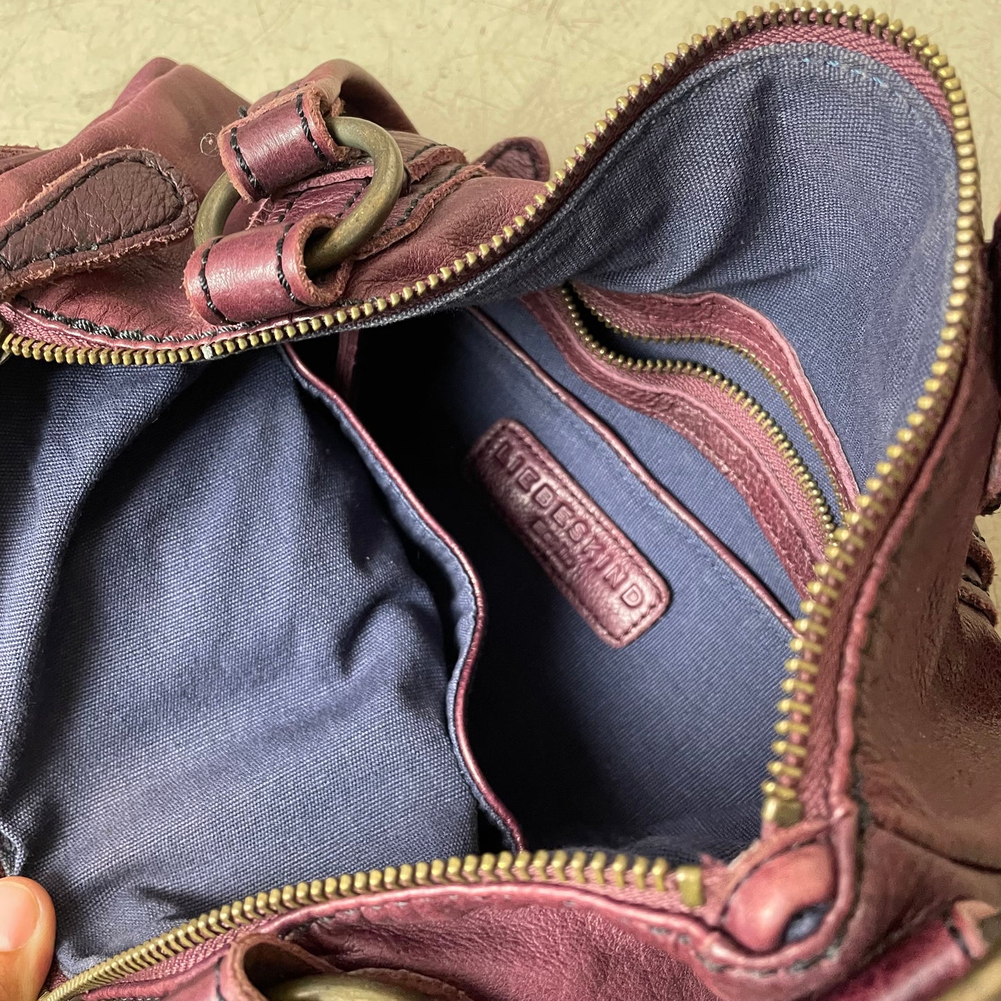 Liebeskind Berlin Leather Tote Bag Aubergine dunkel lila Ledertasche