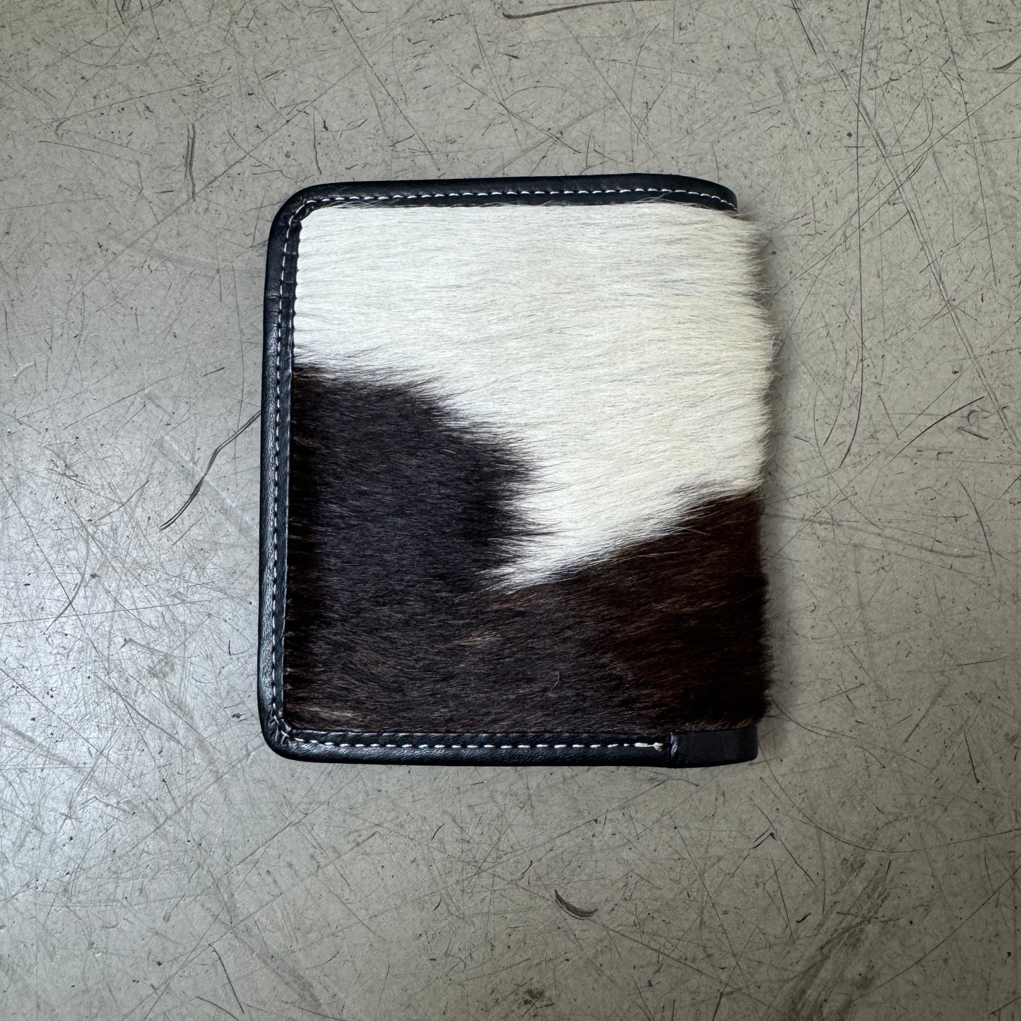 Cow Hide Kuhfell Leder Geldbeutel schwarz braun weiß