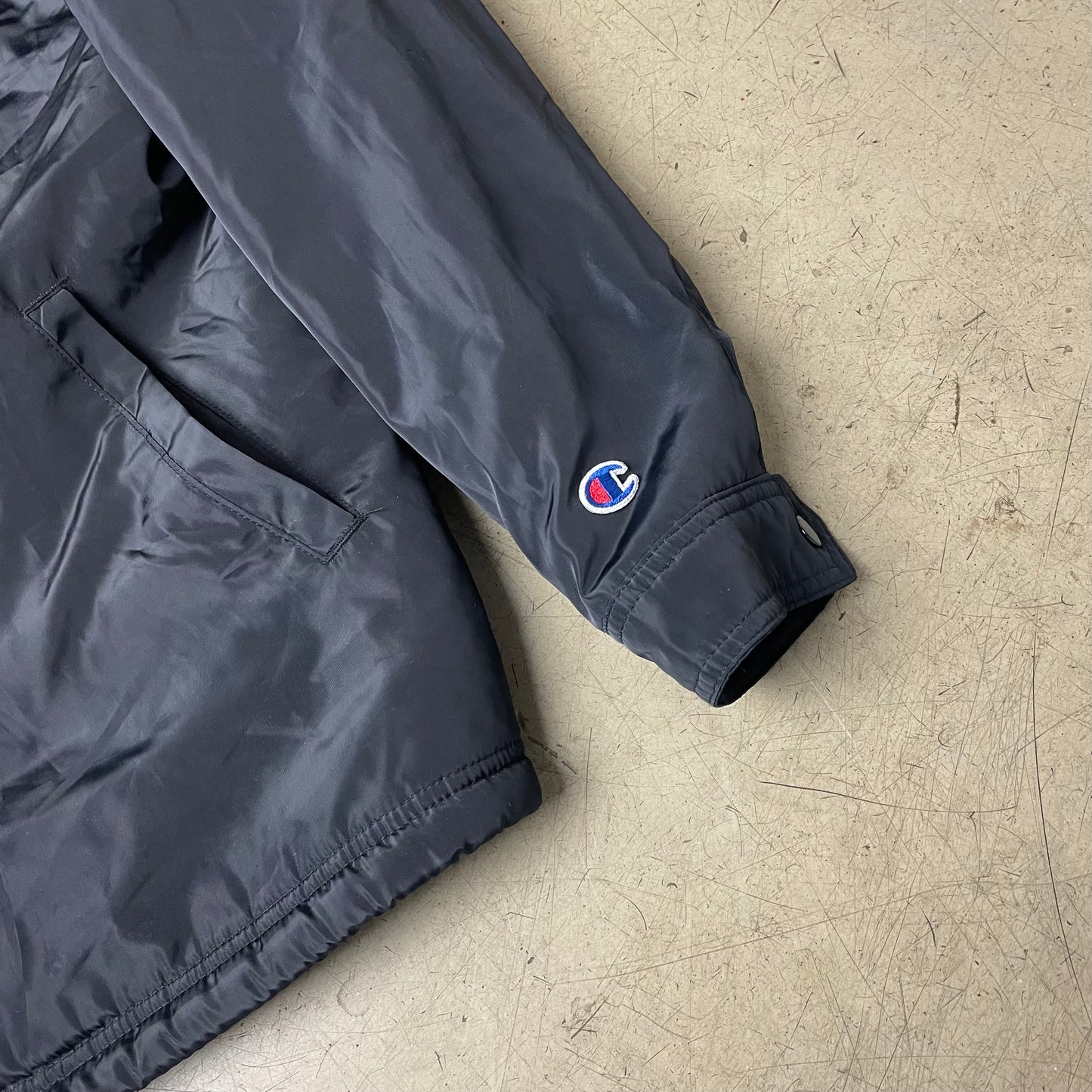 (M) Supreme x Champion Windbreaker Harrington Jacke gefüttert schwarz