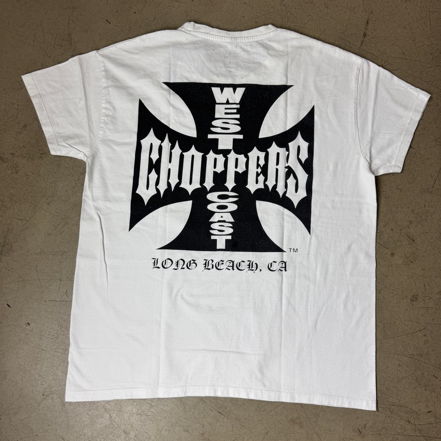 (L) Choppers Biker Big Logo T-Shirt weiß