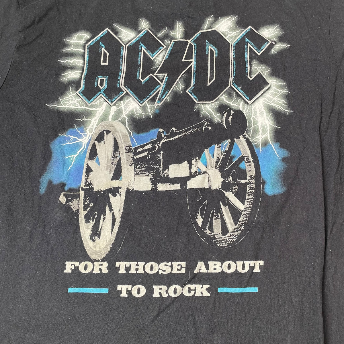 (L) Acdc Band Tour Tshirt schwarz for those about to Rock