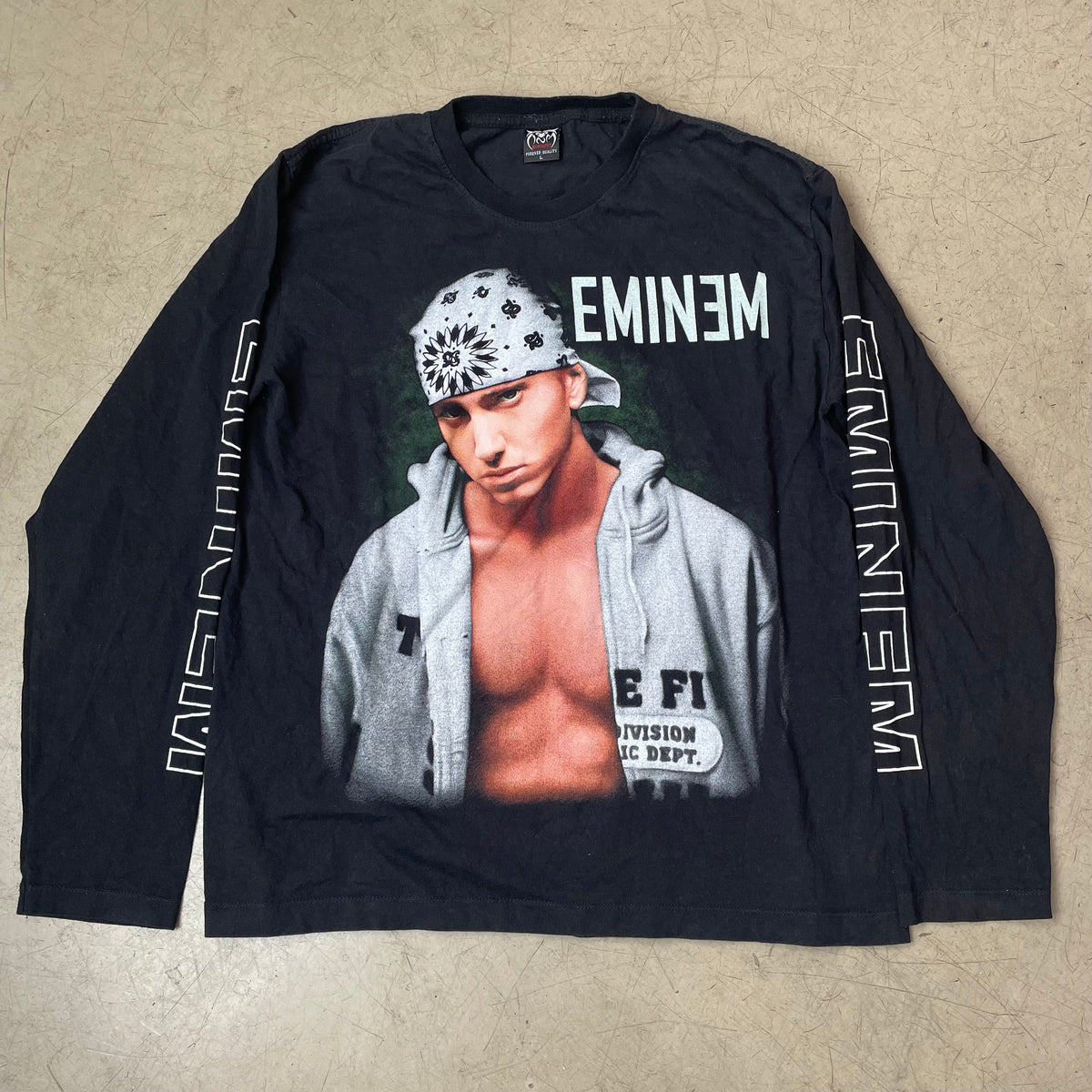 (L) Eminem Rap Shirt Longsleeve schwarz