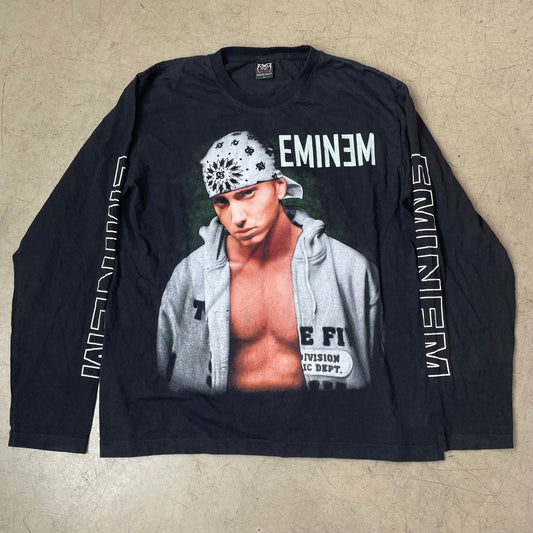 (L) Eminem Rap Shirt Longsleeve schwarz