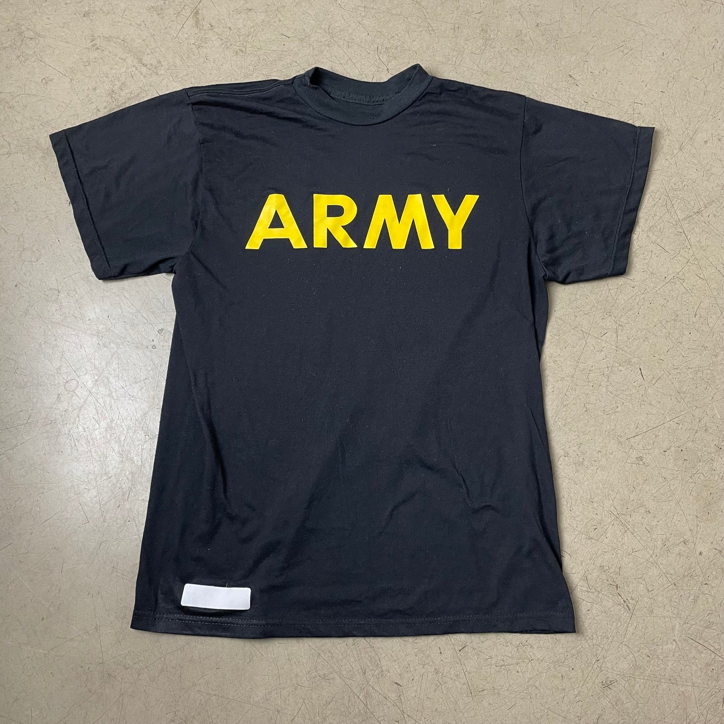(M-L) US Army Spellout Tshirt schwarz gelb