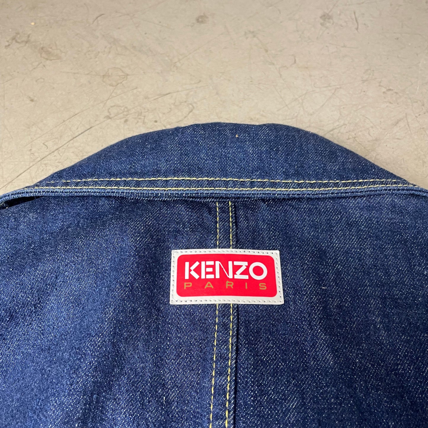(XL) Kenzo Denim Chore Work Jacket Jeansjacke dunkelblau