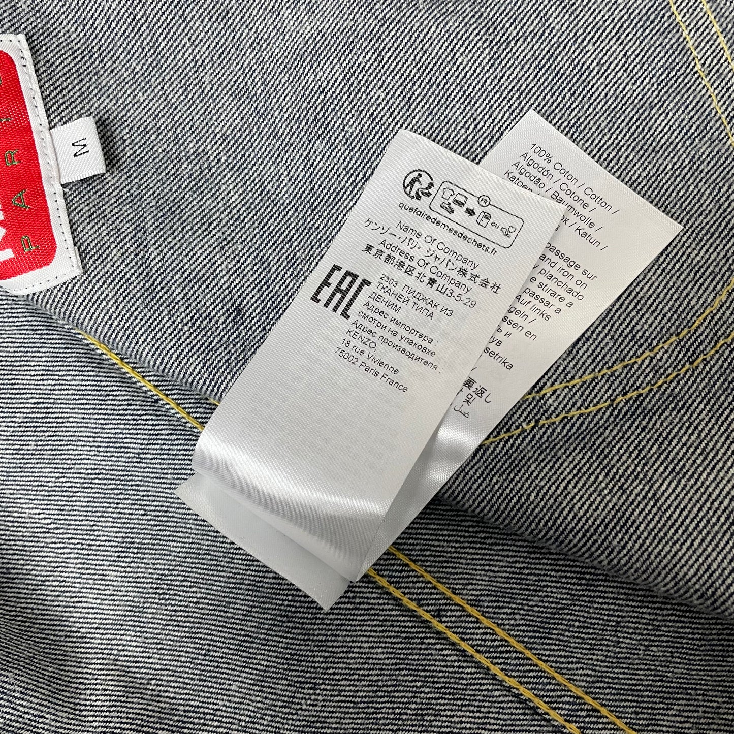 (XL) Kenzo Denim Chore Work Jacket Jeansjacke dunkelblau
