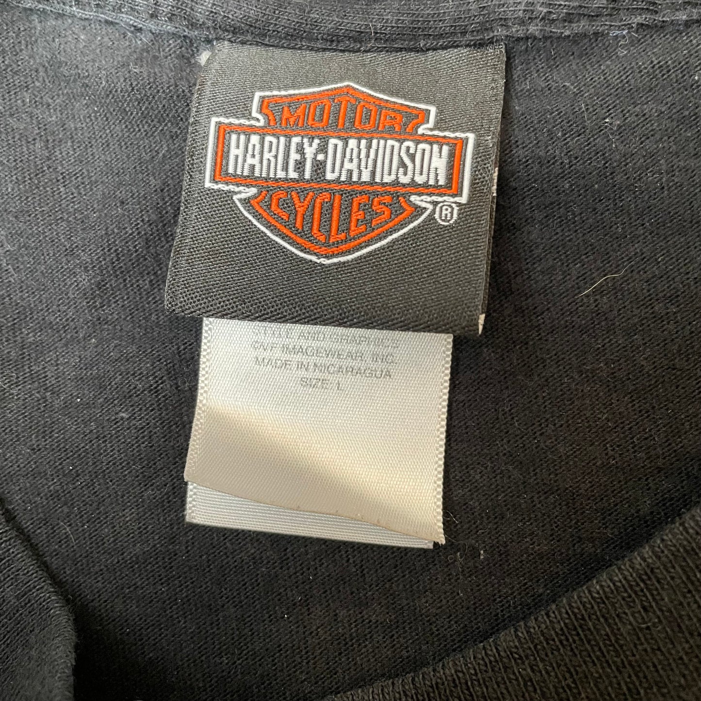 (L) 2012 Harley Davidson Longsleeve schwarz Eagle Flames Pocono