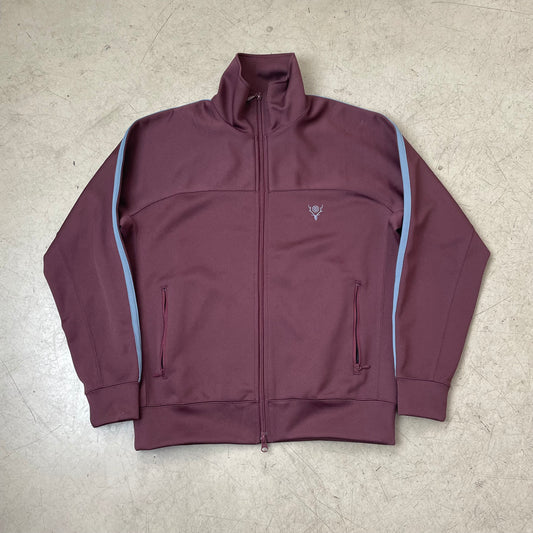 (S) South2 West8 Track Jacket dunkelbraun Burgunder blau
