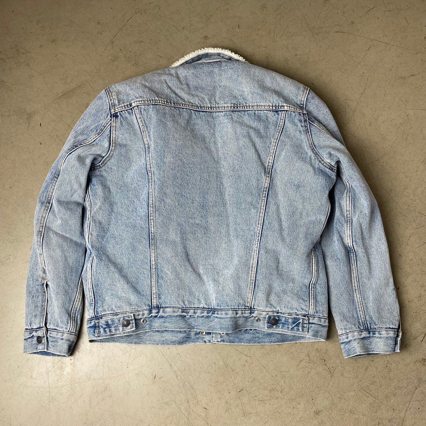 (L) Levi’s Sherpa Denim Jacket Jeansjacke gefüttert hellblau