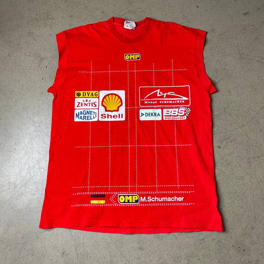 (XL) Vintage PPM Michael Schumacher Racing Tshirt sleevless rot