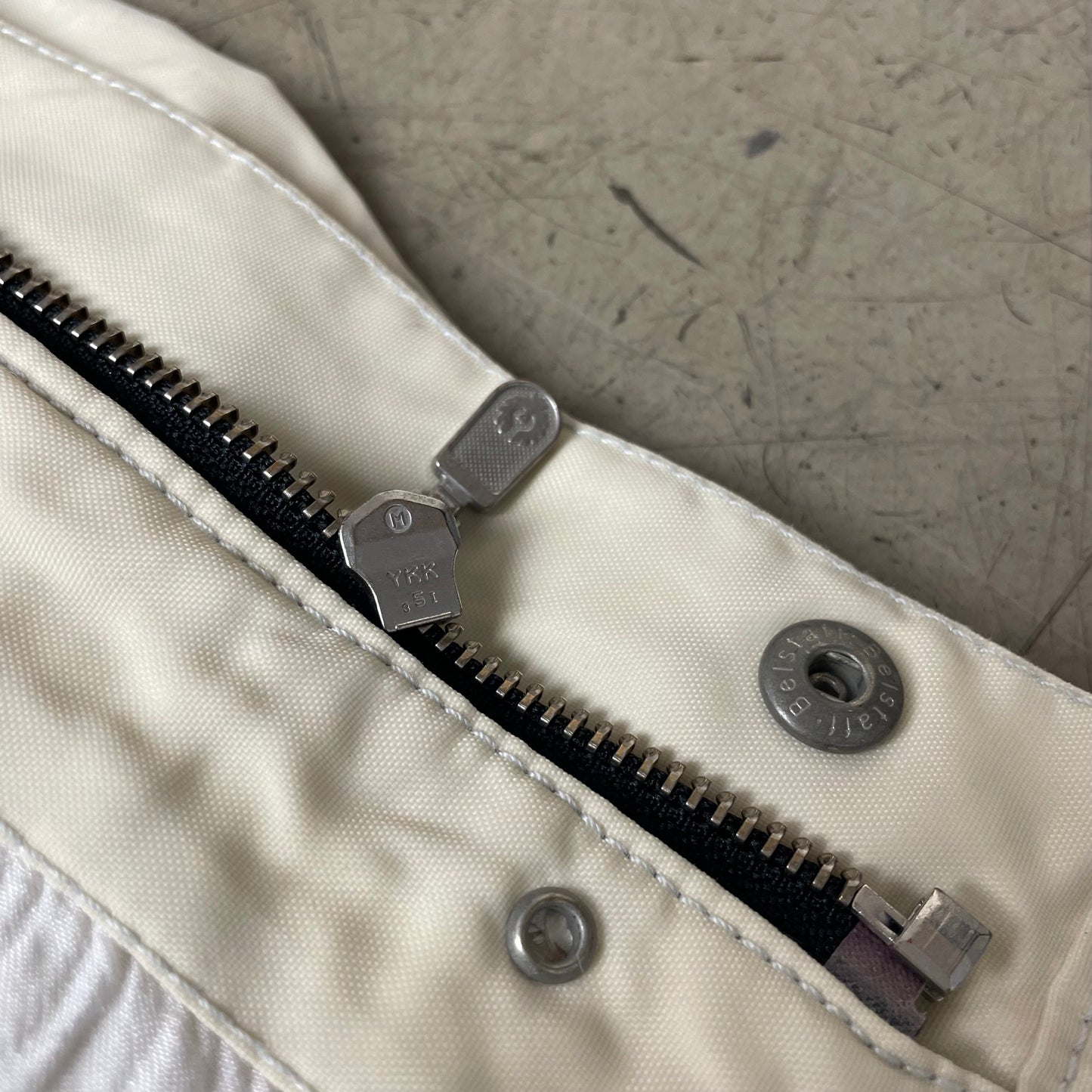 (M) Vintage Belstaff Black Prince Jacke beige Creme sz 42