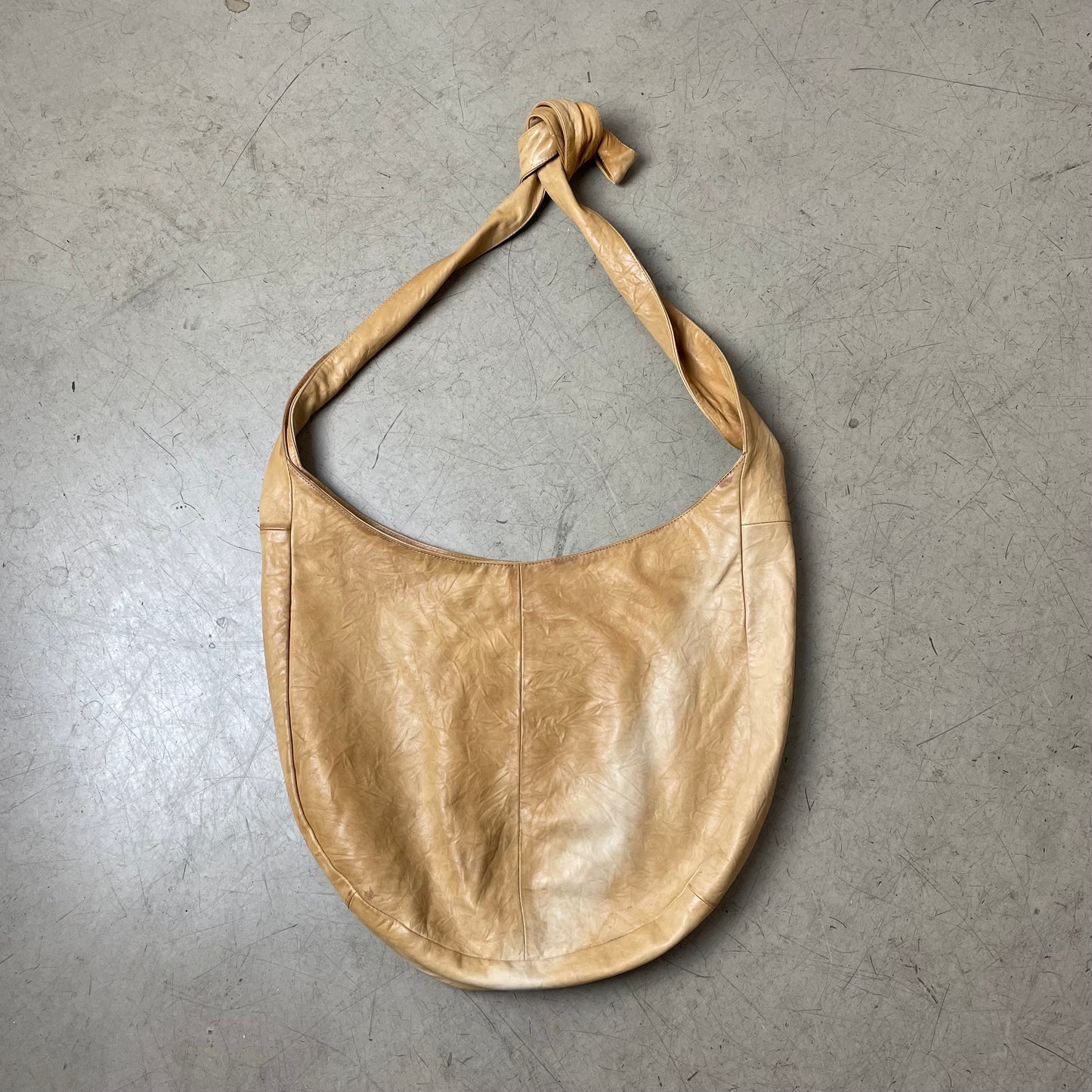 Y3 x Adidas Leather Sling Bag Ledertasche beige braun