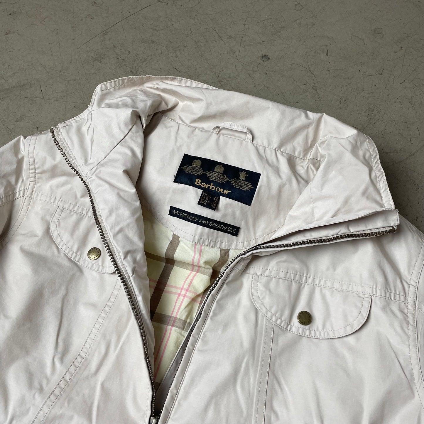 (L) Burberry Trench Coat Parka Mantel Wmn beige Creme
