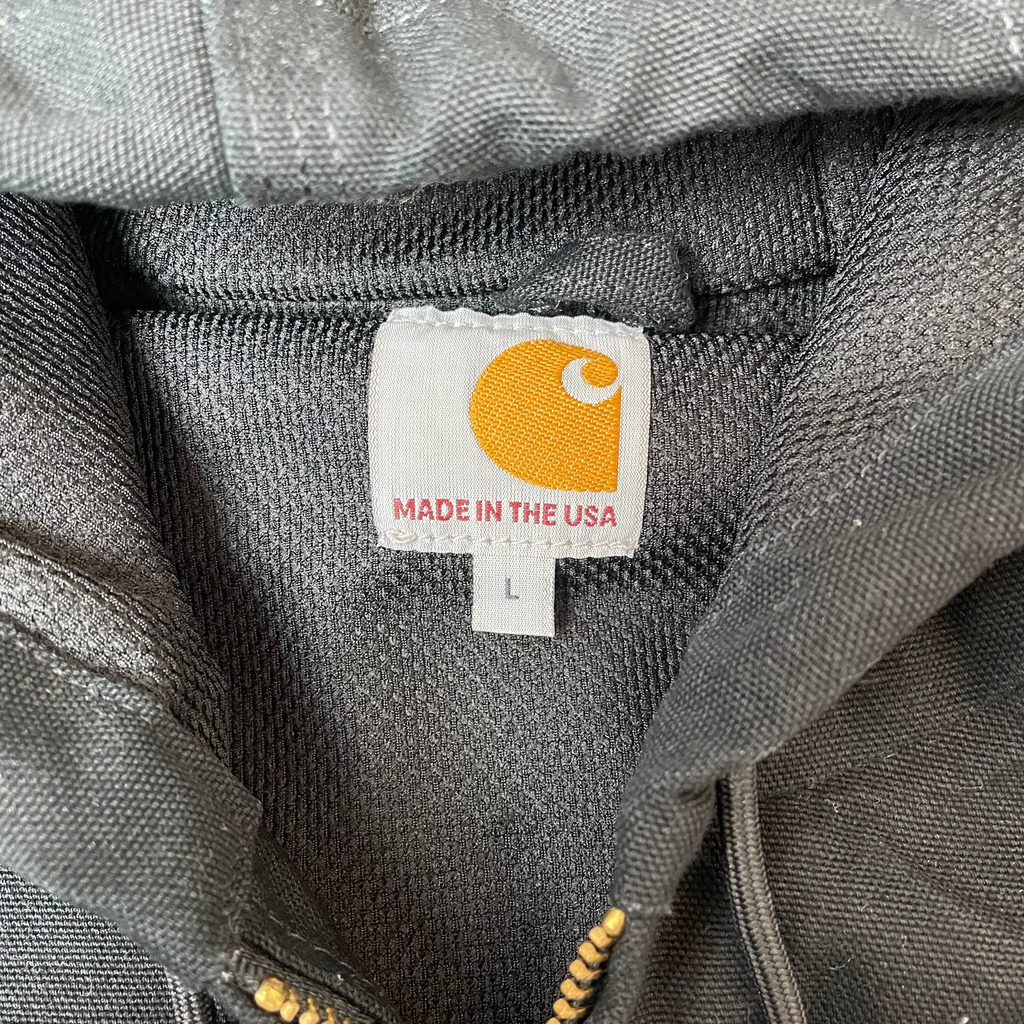 (L) Carhartt Active Hooded Jacket schwarz Made in USA
