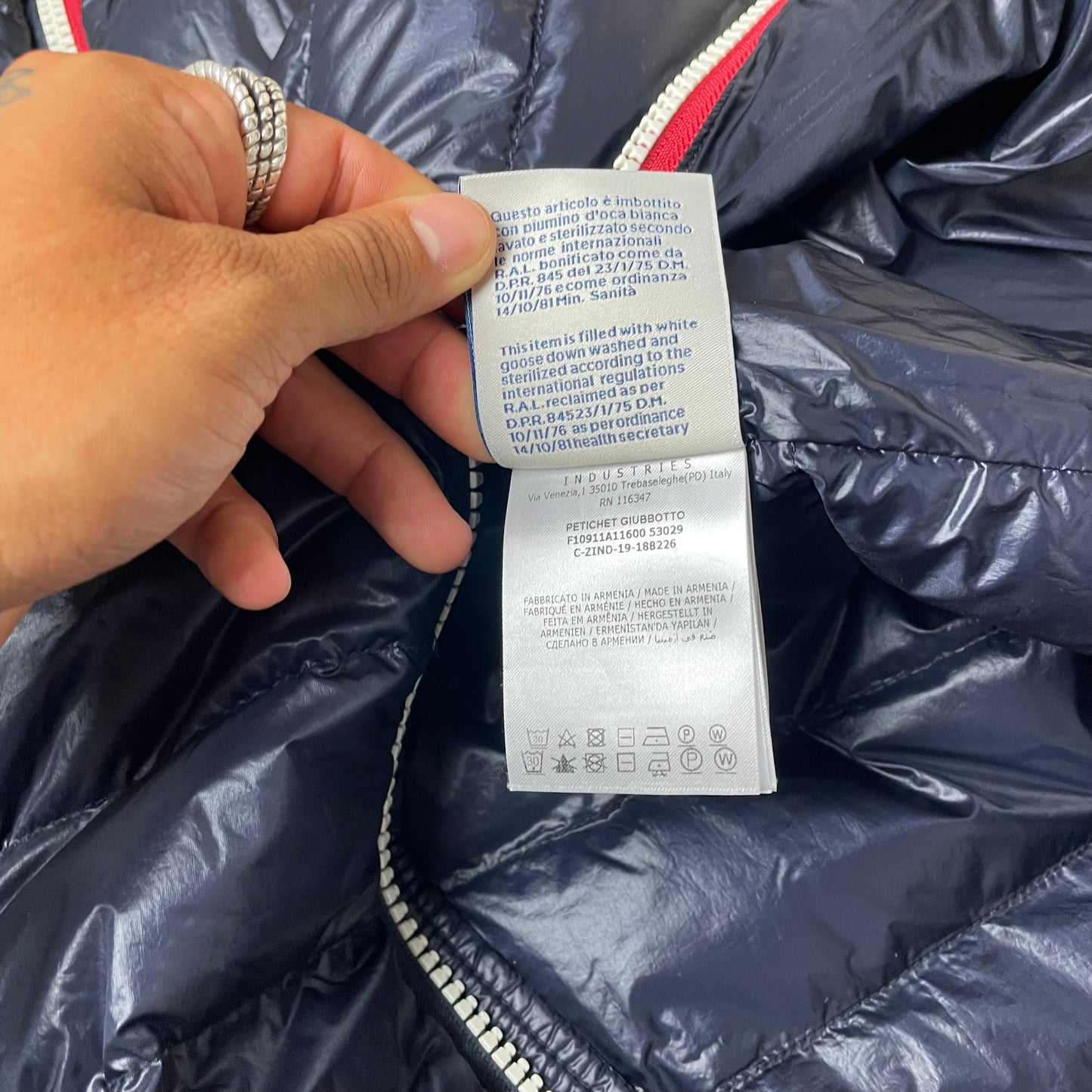 (XL) Moncler Puffer Jacke Navy blau Longue Saison Sz 6