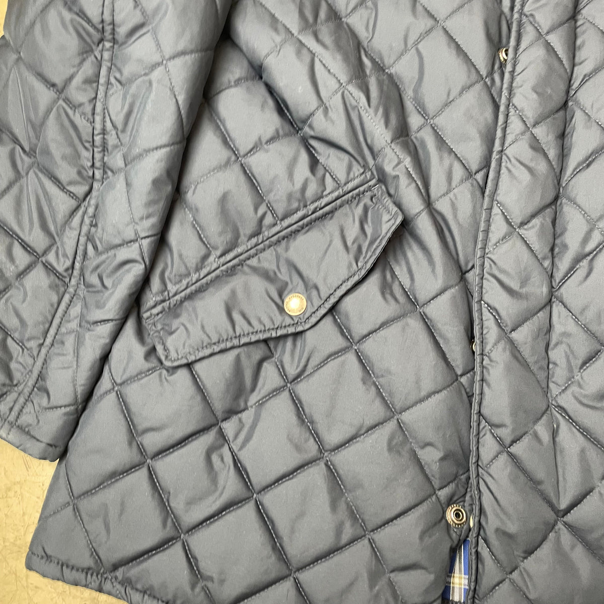 (M) Brooks Brothers Steppjacke Navy dunkelblau Kordkragen