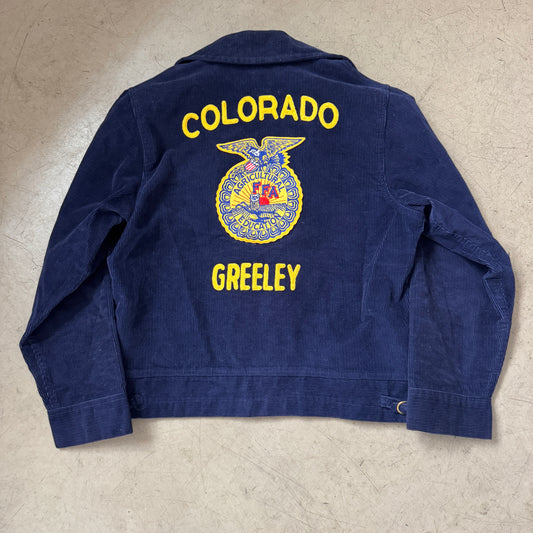 (M) Vintage FFA Colorado Cord Jacke Dunkelblau