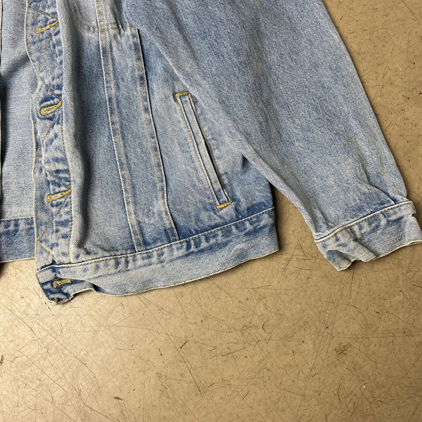 (XL) Vintage Lee Sanforized Union Made Denim Jacket Jeansjacke blau