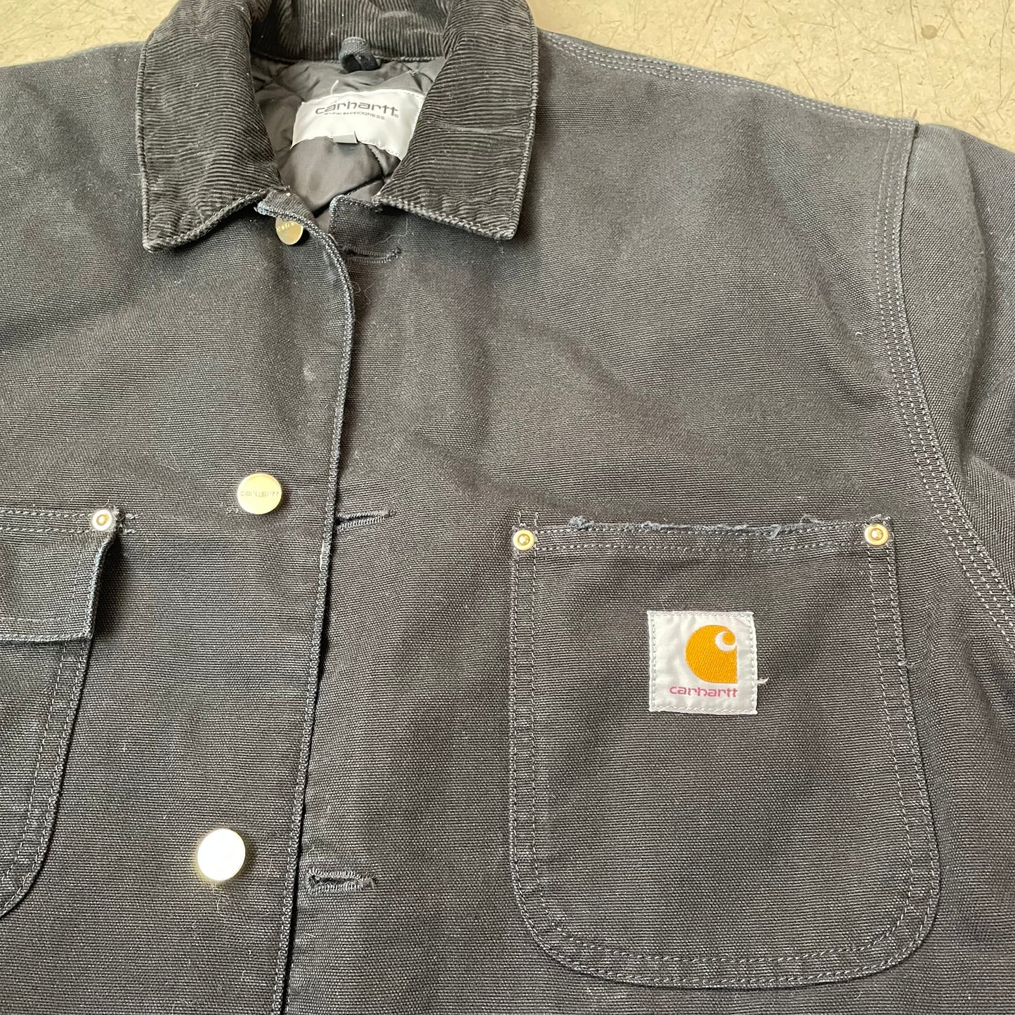 (L) Carhartt Padded Chore Jacket Workwear schwarz