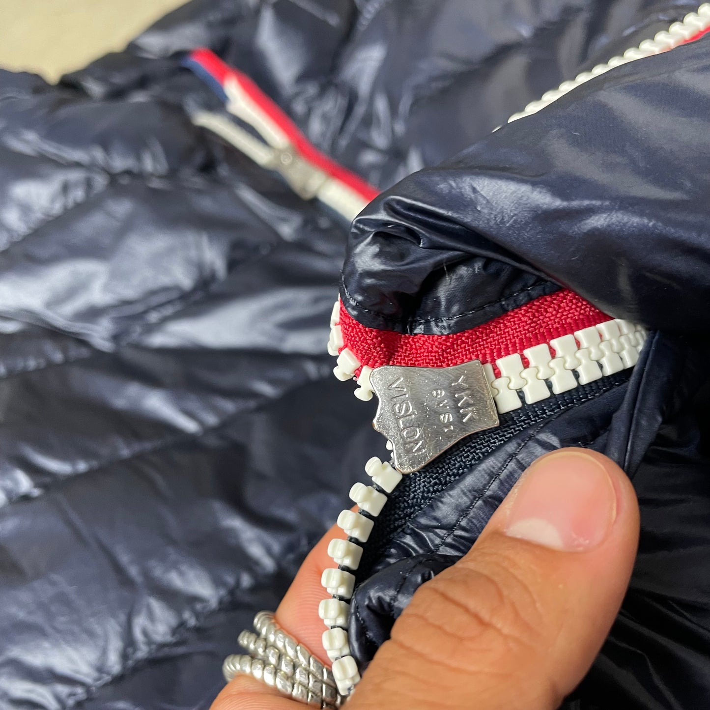 (XL) Moncler Puffer Jacke Navy blau Longue Saison Sz 6