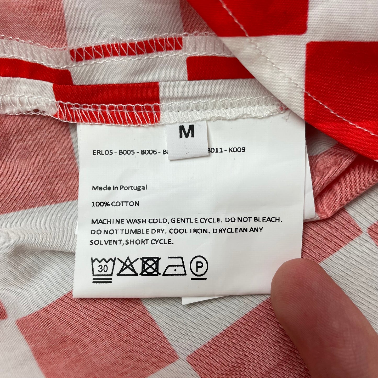 (M) ERL Checkerboard Hemd Kurzarm rot weiß kariert