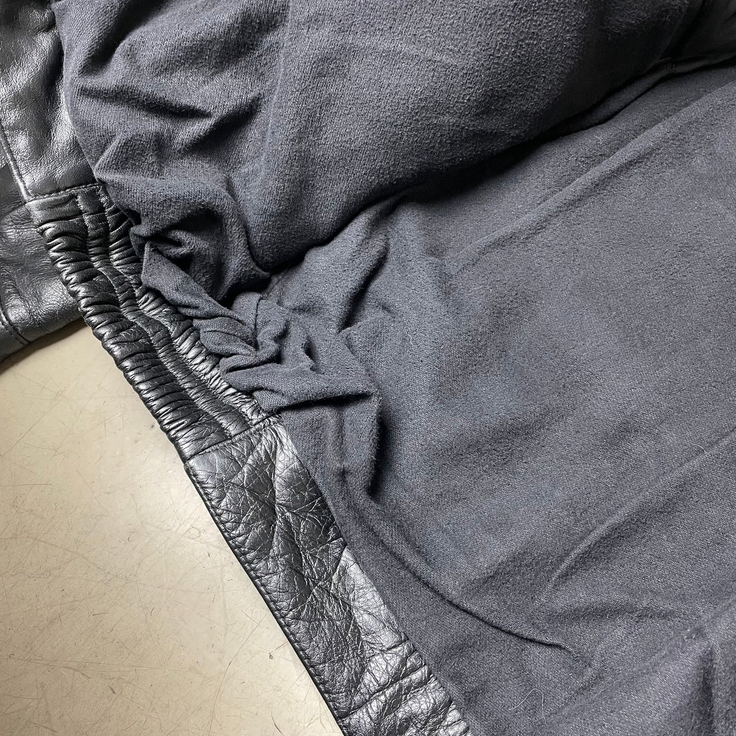 (L-XL) Vintage Striva Polizei Lederjacke schwarz 52