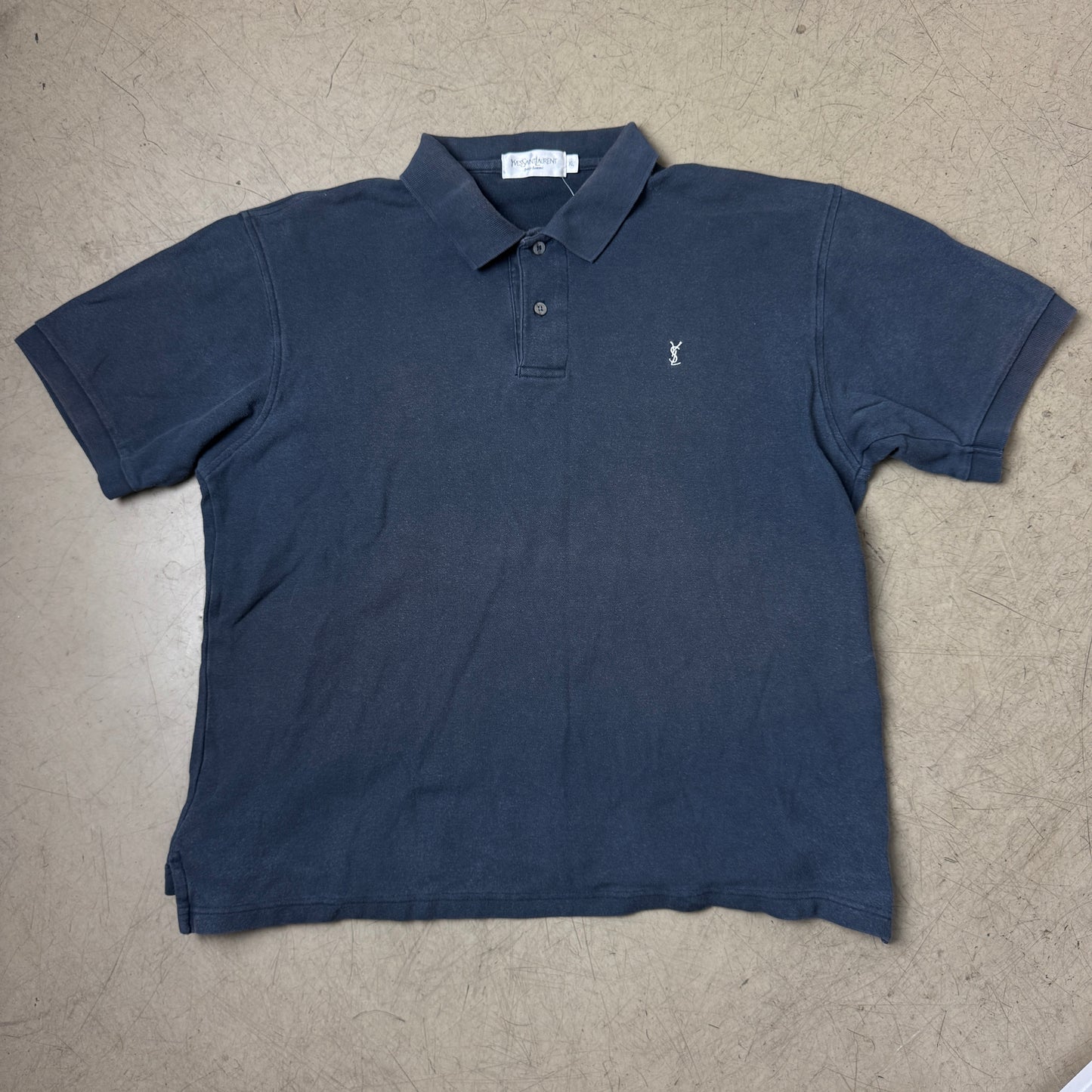 (XL) 1990s Yves Saint Lauren Polo Tshirt blau