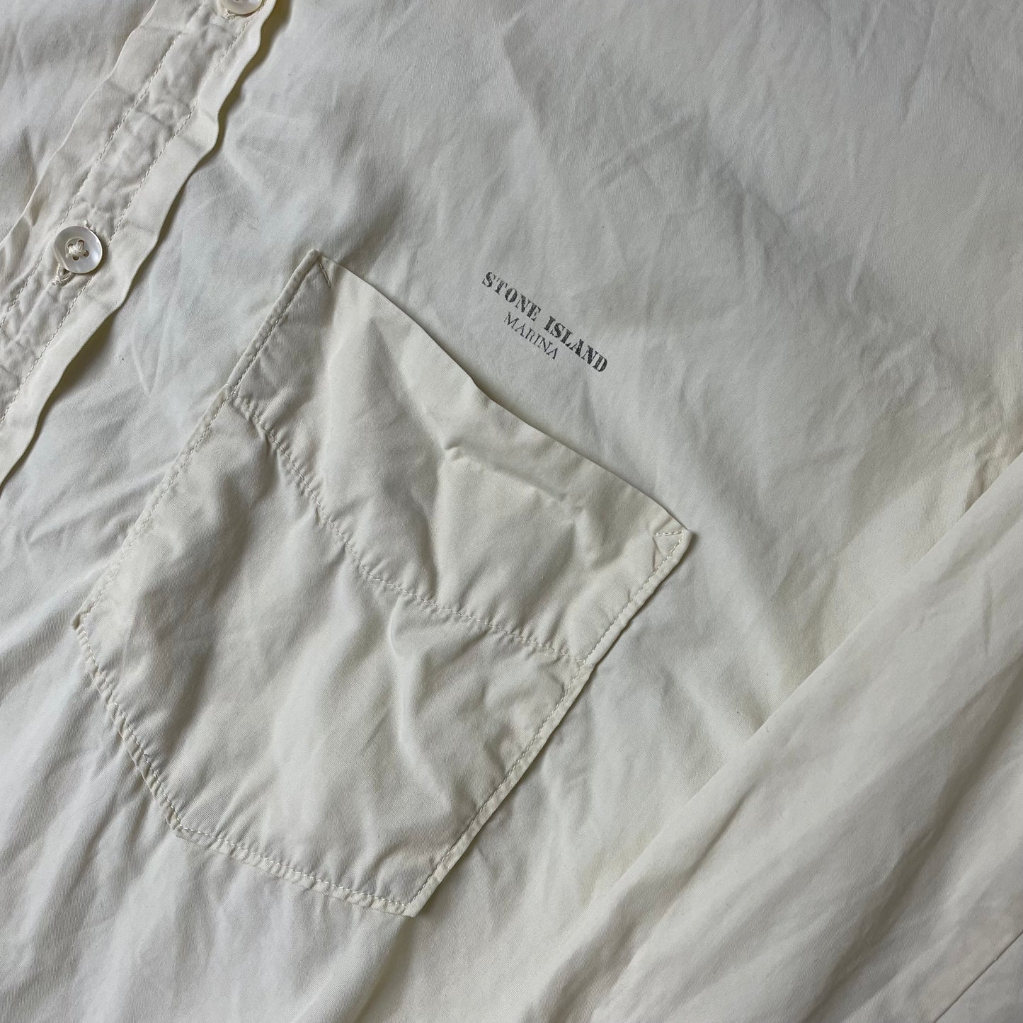(XL) Vintage Stone Island Marina Pocket Shirt Hemd beige Creme