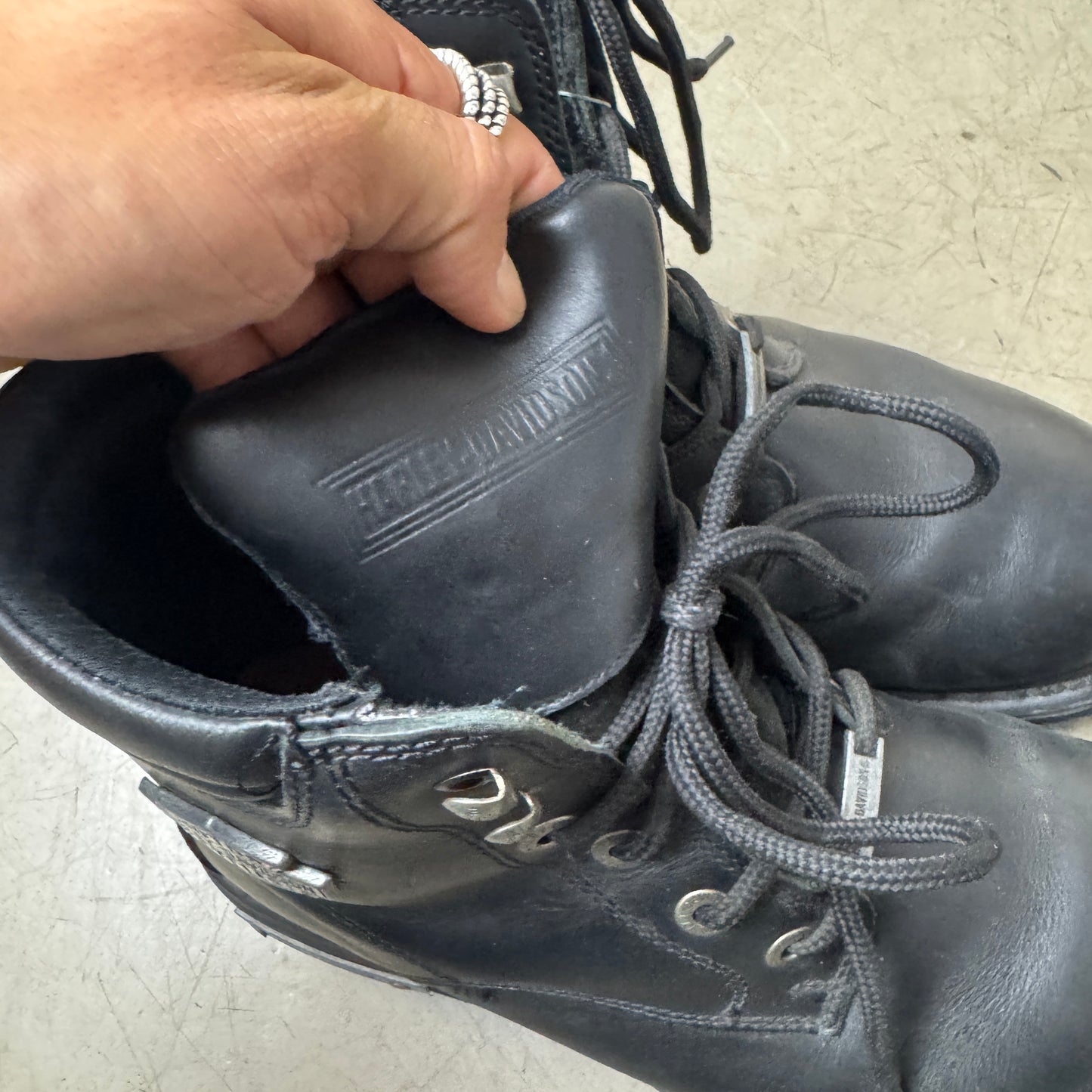 (44) Harley Davidson Echtleder Biker Boots