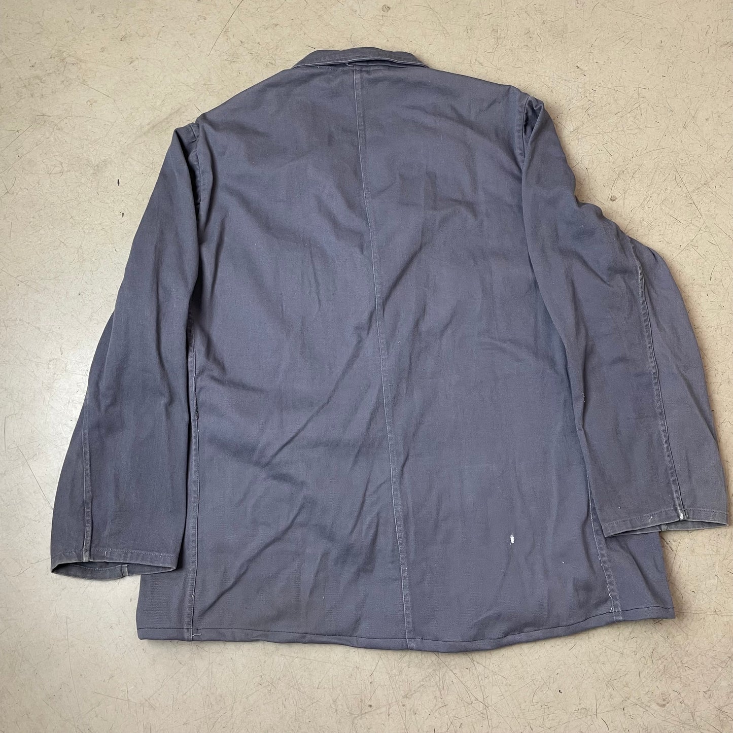 (XL) Vintage French Euro Chore Workwear Shirt Reverskragen grau